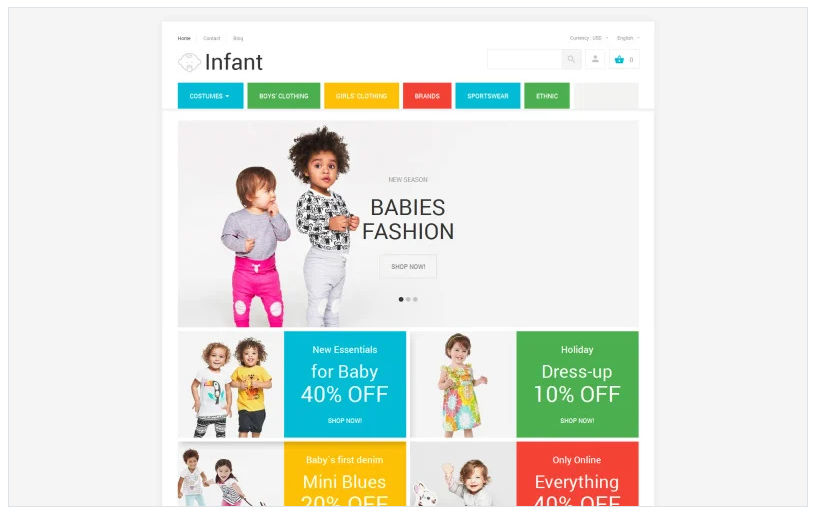 Infant Clothing Store PrestaShop Theme