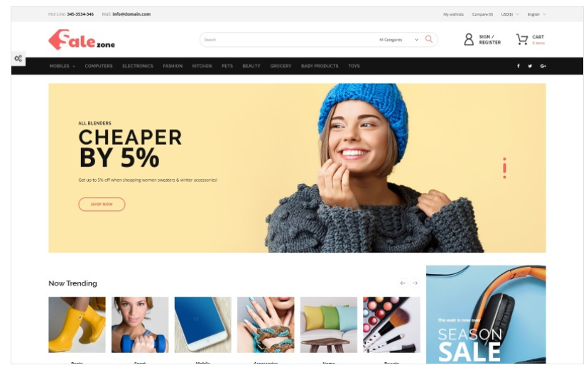SaleZone - Great Store means Great Choice PrestaShop Theme