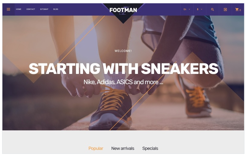 Footman - Sneakers Store PrestaShop Theme