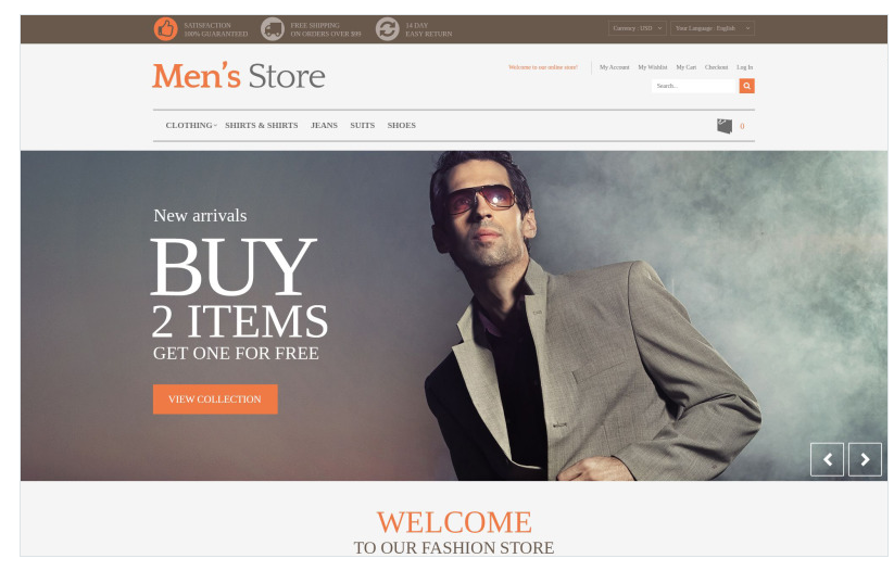 Men's Store PrestaShop Theme