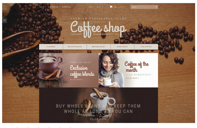 Coffee Aroma PrestaShop Theme