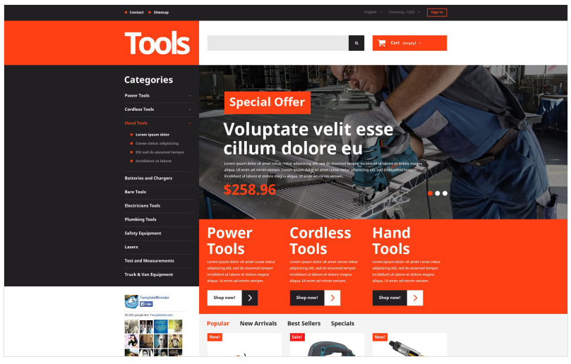 Tools and Supplies PrestaShop Theme