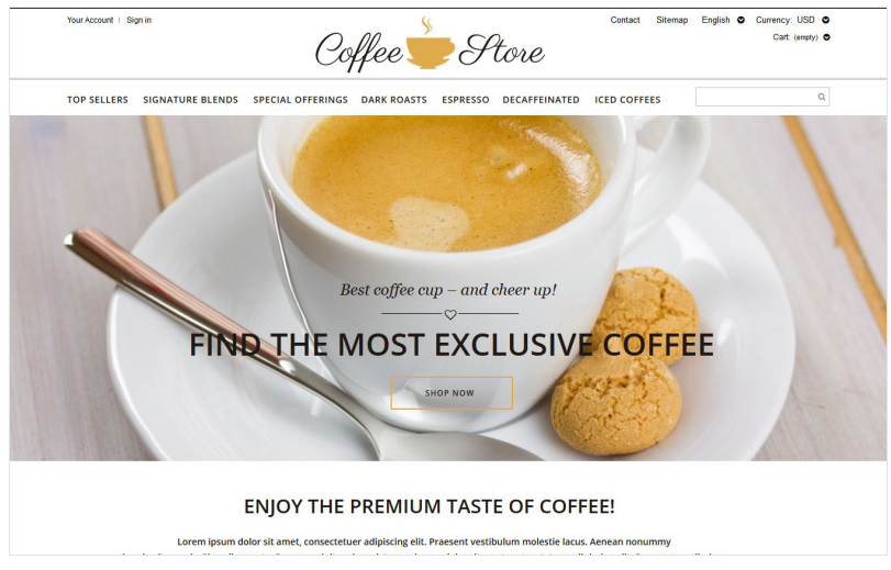 Coffee Shop PrestaShop Theme