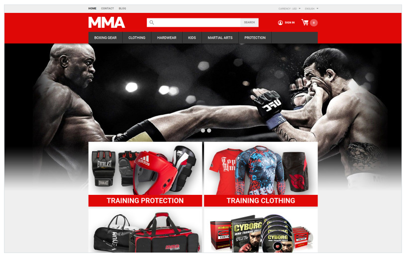 MMA Outfit Store PrestaShop Theme
