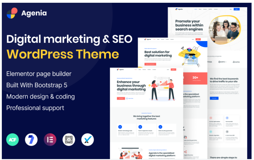 Agenia - SEO and Digital Marketing Agency WordPress Theme