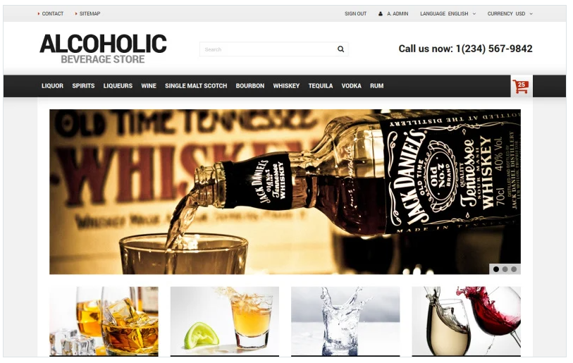 Alcoholic Beverage Store PrestaShop Theme