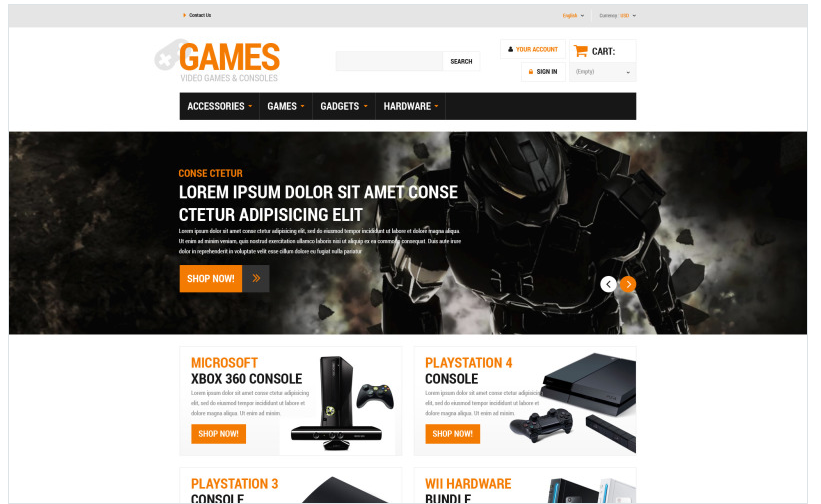 Gaming Board PrestaShop Theme