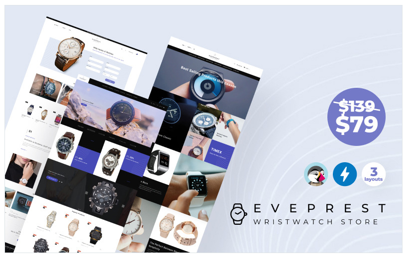 Eveprest Wristwatch - Watches Modern Ecommerce Bootstrap PrestaShop Theme
