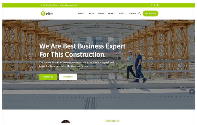 Bplan - Home Plan Construction WordPress Theme