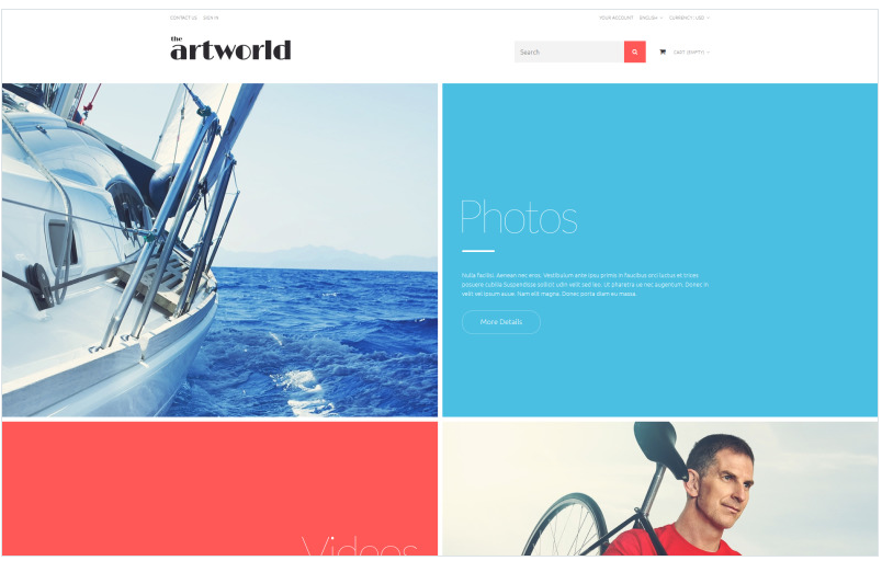 Photo and Video Spot PrestaShop Theme