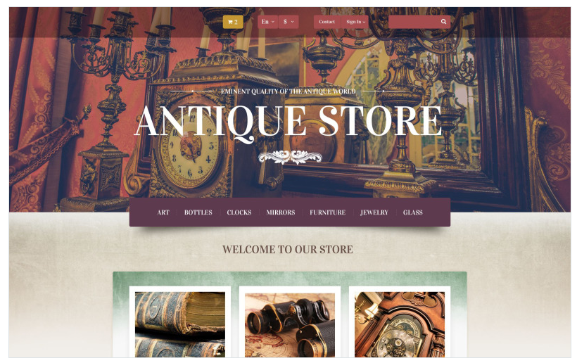 Antique Store PrestaShop Theme