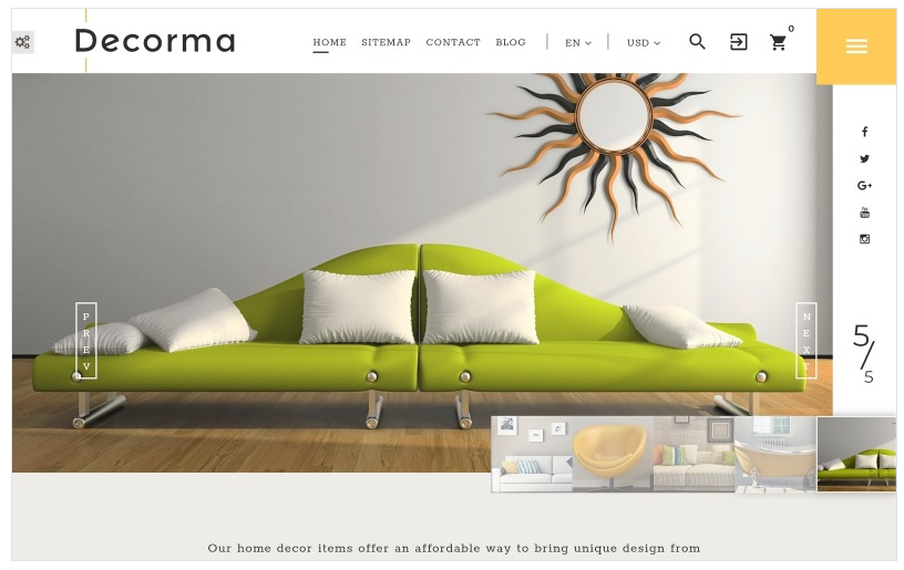 Decorma - Interior Design PrestaShop Theme