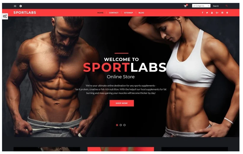 Sports Nutrition PrestaShop Theme