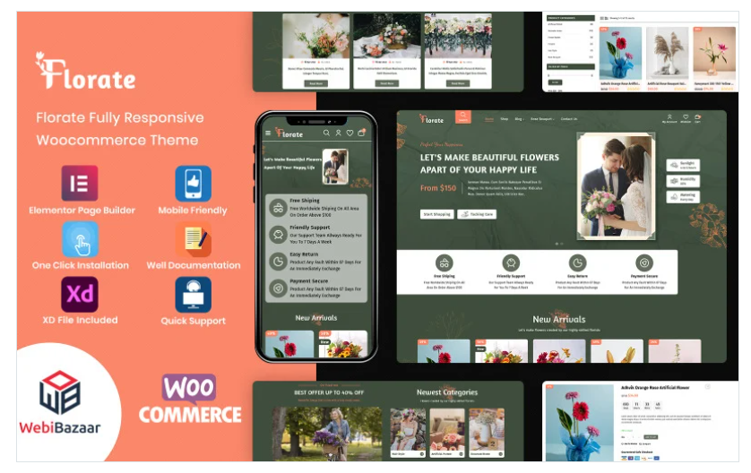 Florate - Flower Shop WooCommerce Responsive Theme