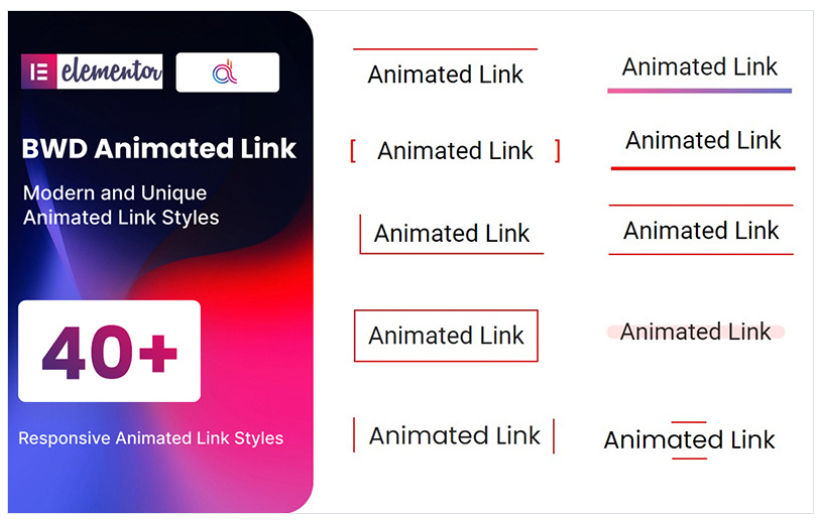 Animated Link WordPress Plugin For Elementor