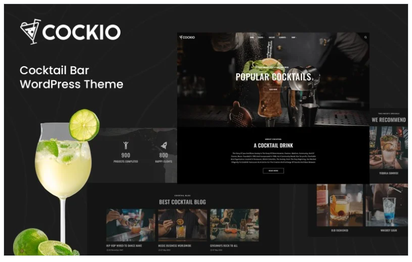Product Image - Cockio – Restaurant and Cocktail Bar WordPress Theme