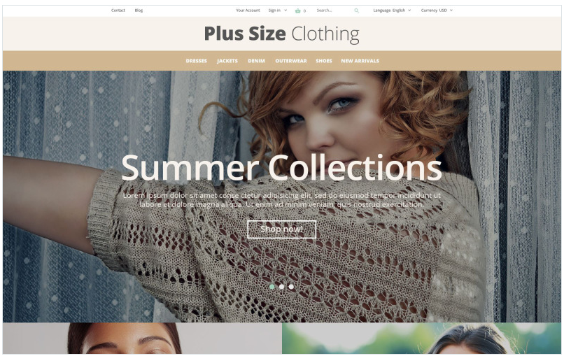 Plus Size Clothing PrestaShop Theme