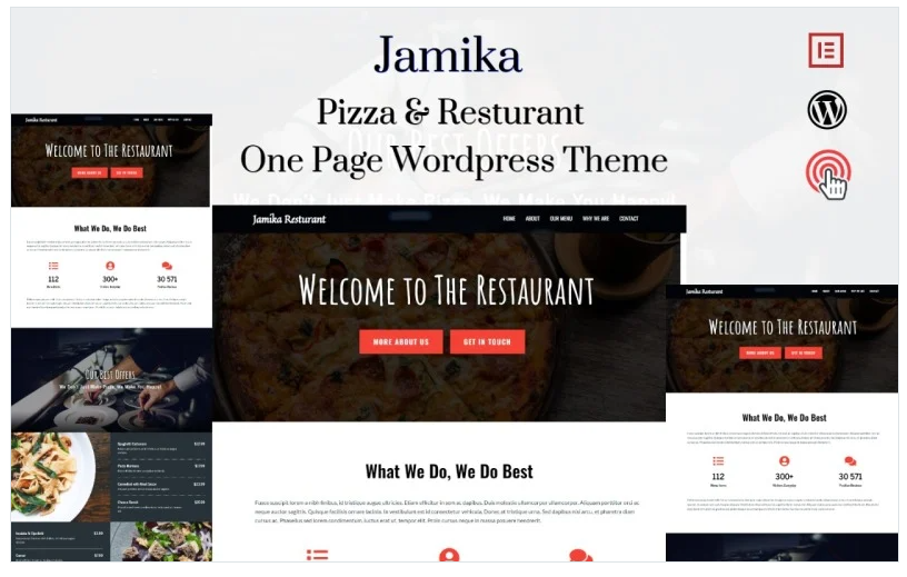 Jamika - Restaurant One Page WordPress Theme