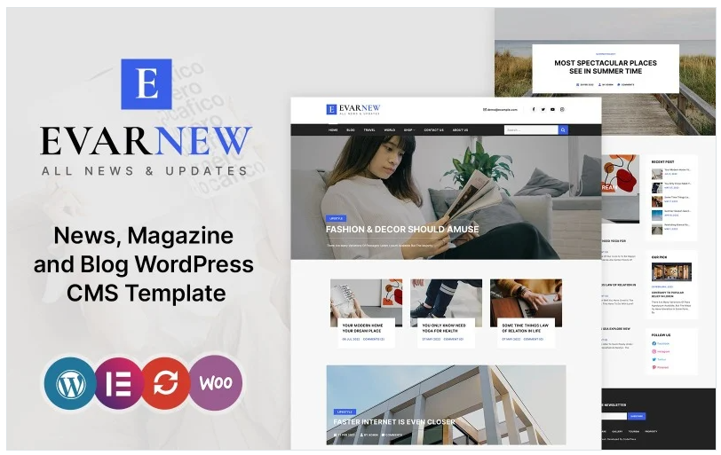 Product Image - EvarNew – News Magazine WordPress Theme