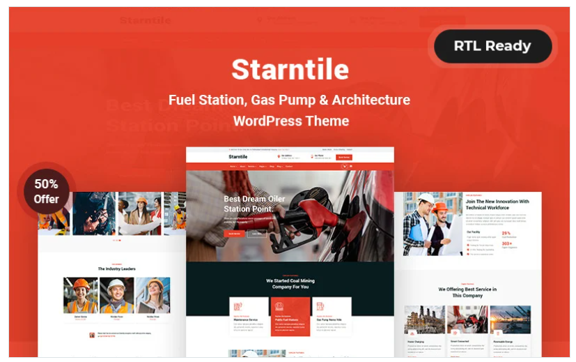 Starntile - Fuel Station, Gas Pump & Architecture WordPress Theme