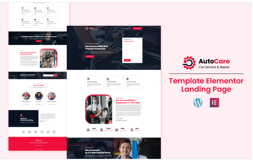 AutoCare - Car Repair Elementor Landing Page