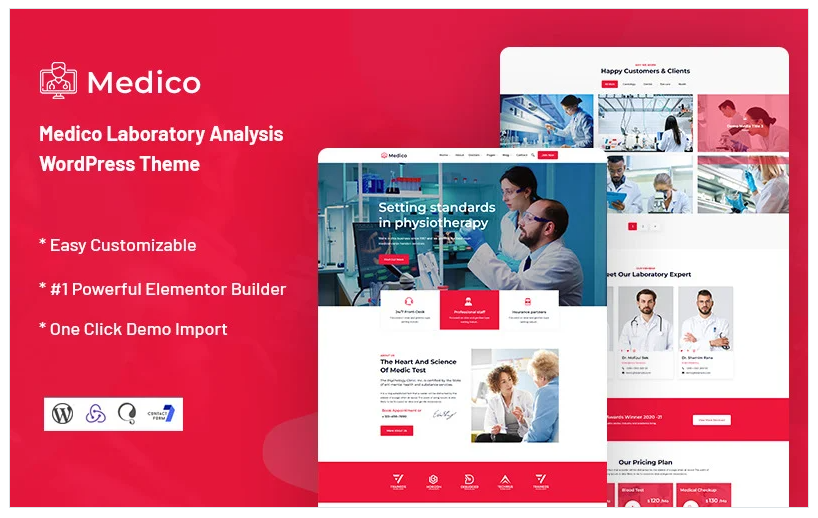 Medico - Laboratory Analysis WordPress Theme