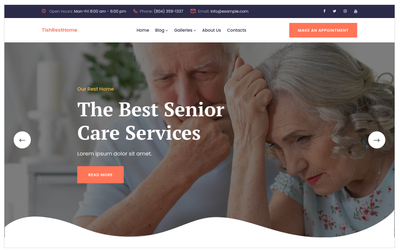 TishRestHome - Rest Home WordPress Theme