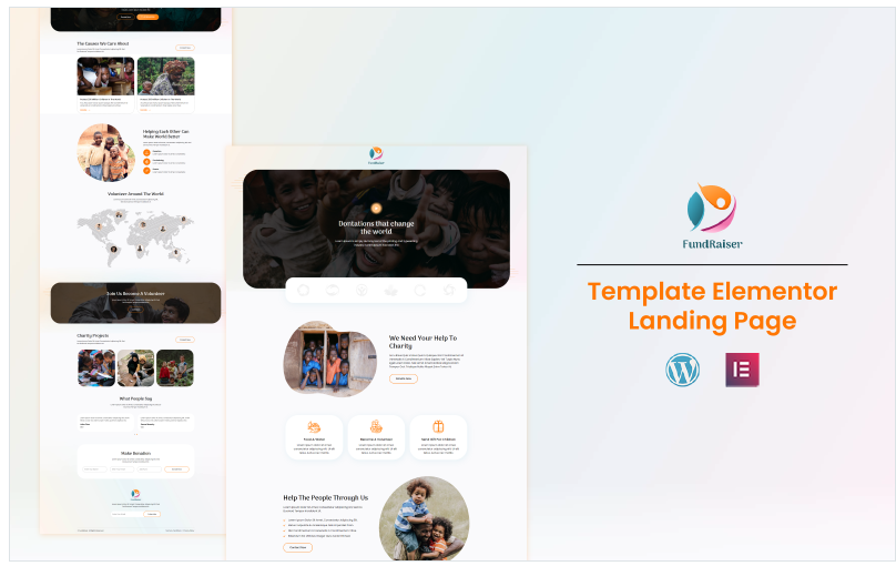 FundRaiser - NGO Services Ready to Use Elementor Template