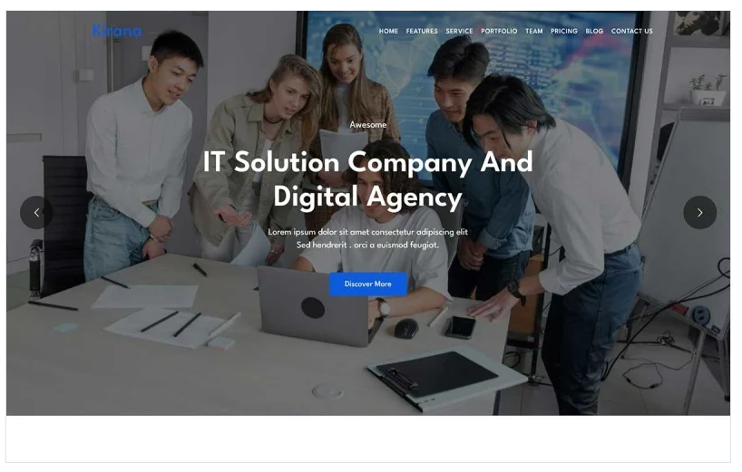 Kirana - IT Solution Landing Page WordPress Theme