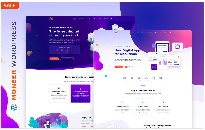Moneer - Cryptocurrency WordPress Theme