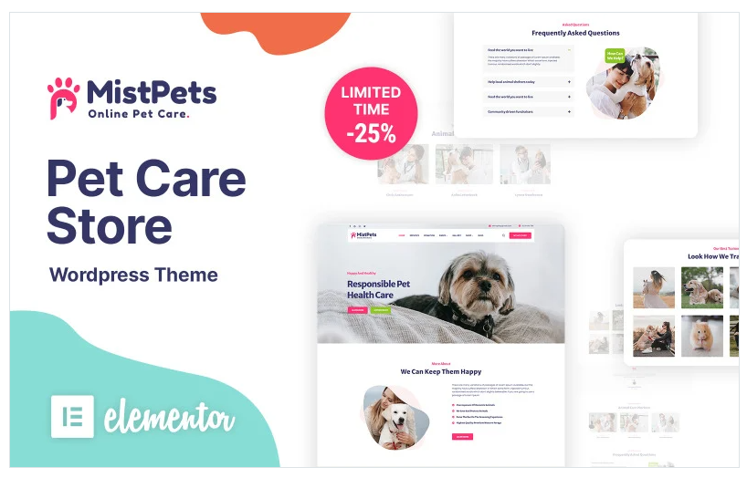 Product Image - MistPets – Animal Care & Pet WordPress Theme
