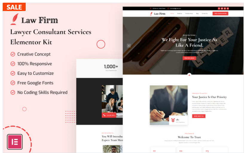 LawFirm - Lawyer Consultant Services Elementor Kit