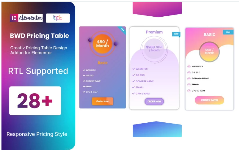 Pricing Table WordPress Plugin For Elementor