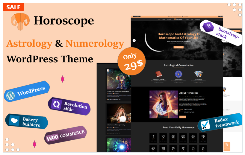 Product Image - Horoscope – Astrology and Numerology WordPress Theme Product Image - Horoscope – Astrology and Numerology WordPress Theme