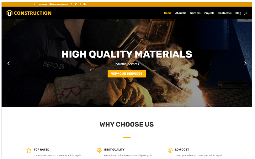 Construction Building Divi Child Wordpress theme
