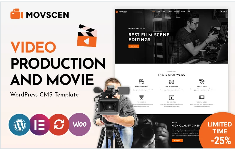 Movscen - Movie Studios and Filmmakers WordPress theme