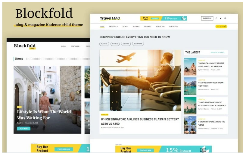 Blockfold - Blog, Portfolio and Magazine WordPress Theme