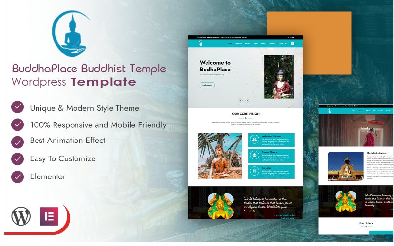 BuddhaPlace Buddhist Temple Wordpress Template