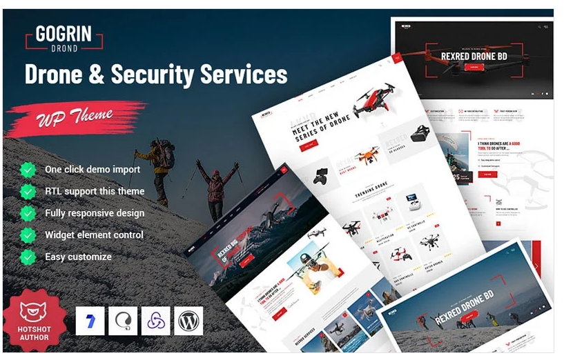 Gogrin - Drone & Security WordPress Theme