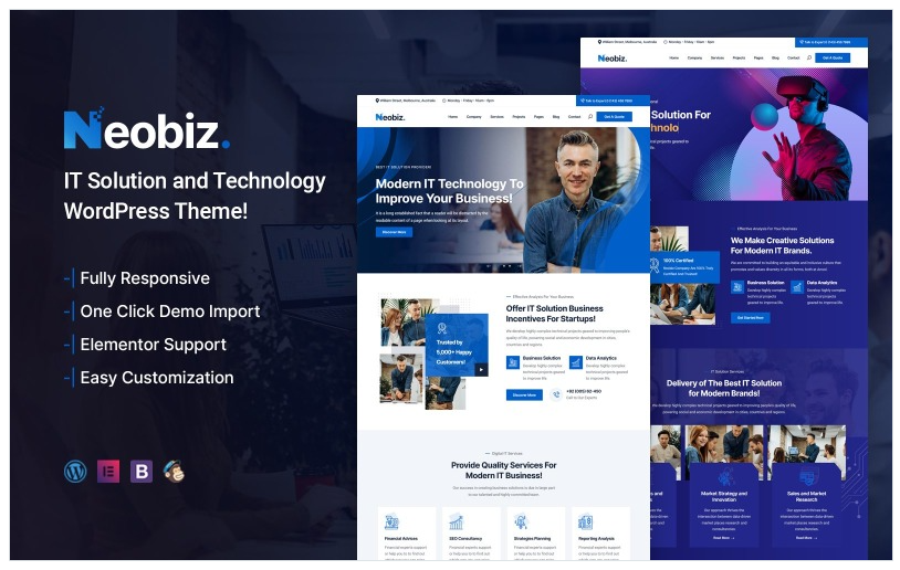 Neobiz - IT Solution and Technology WordPress Theme