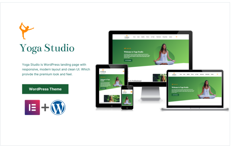 Product Image - Yoga Studio Personalized WP Landing Page