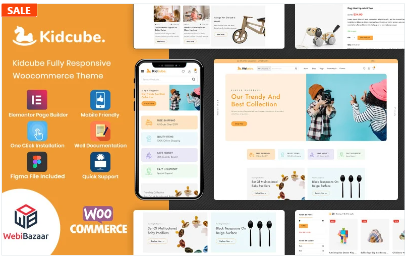 KidCube - Baby Kids Clothing & Toys WordPress Template