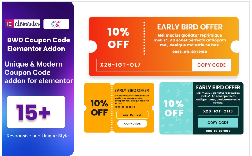 Coupon Code WordPress Plugin For Elementor