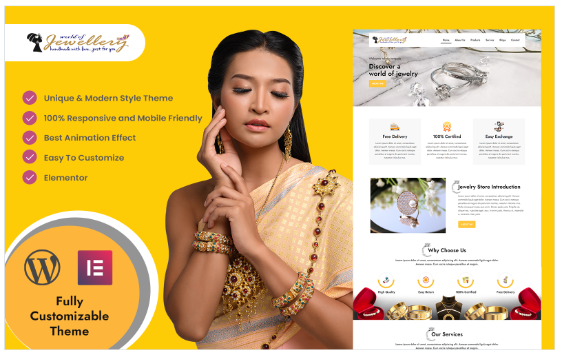 Jewellery - Jewellery Shop Elementor Wordpress Template