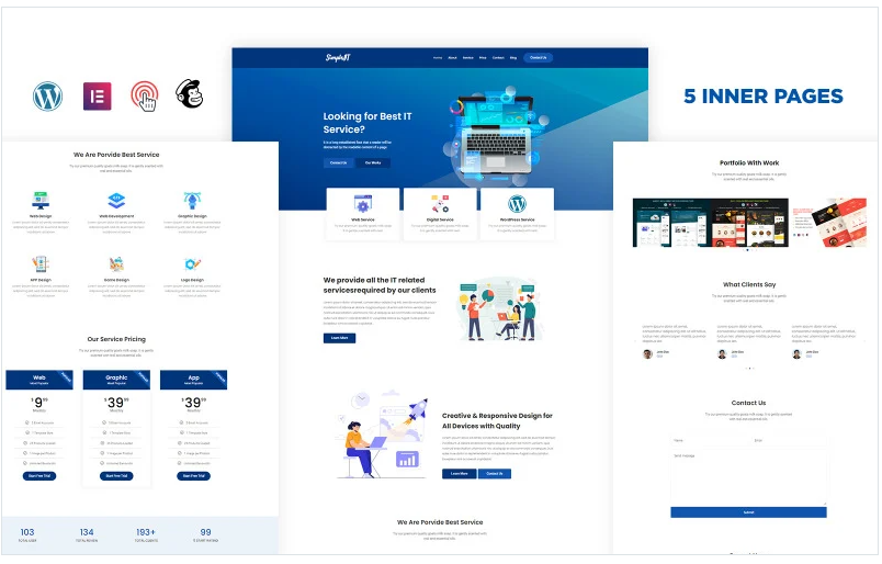 Simpleit - IT Solutions & Business Service WordPress Theme