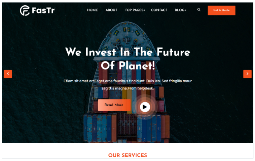 Homen - Transportation & Delivery WordPress Theme for Logistics