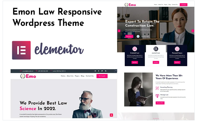 Product Image - Emon – Lawyer and Law Firm WordPress Theme