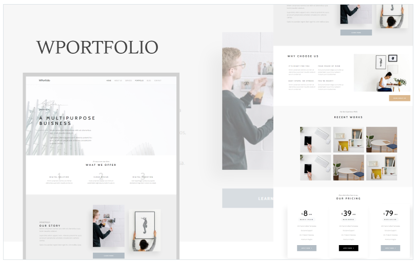 Product Image - WPortfolio – Minimalist Multipurpose WordPress Theme