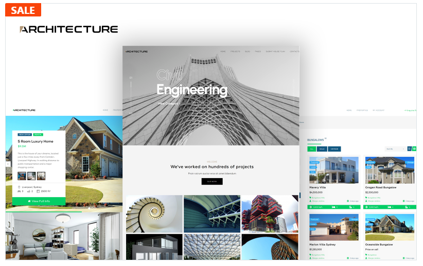 Nexus Architecture and Real Estate WordPress Theme