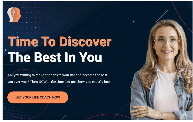Smile Life Coach Elementor Landing Page Template Kit